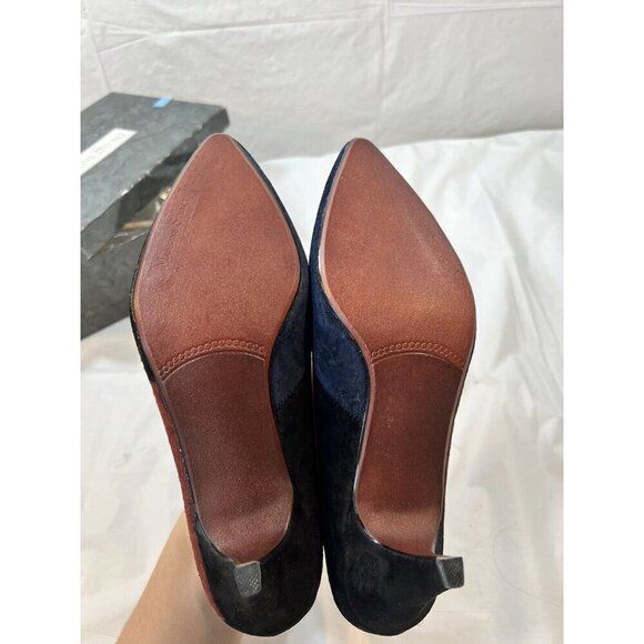 Madeline Stuart Janice pump suede patchwork multicolor black size 7 new - Picture 5 of 16